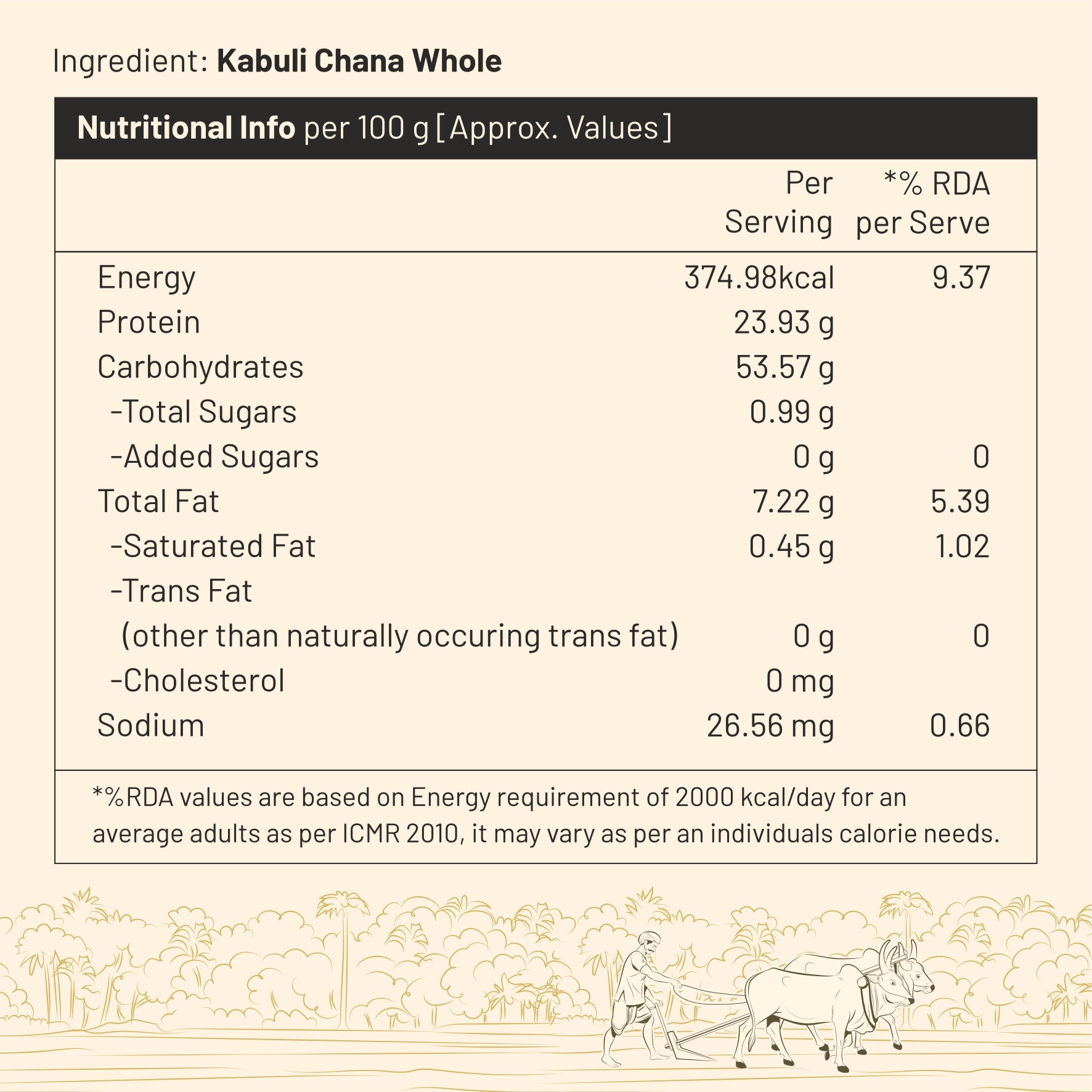 Desibeans Whole Kabuli Chana 1 Kg Each Unpolished Premium – High Protein & Fiber-rich Chickpeas | Heart-healthy And Natural | Kabuli Chana/Chhole